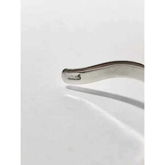 Minimalist Sterling Silver .925 Fluid Wavy Open Cuff Adjustable Bracelet - Picture 5 of 5